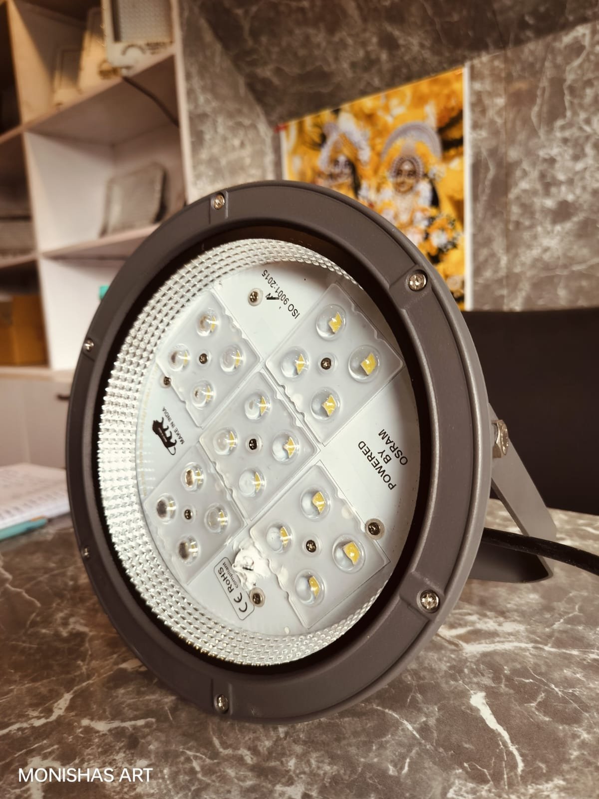 BaseLED 100W LED Round Flood Light – OSRAM Powered | Outdoor Waterproof | High Lumen